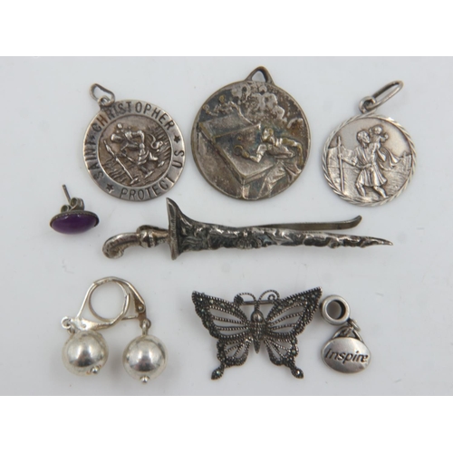 67 - Mixed 925 silver jewellery including pendants and earrings. UK P&P Group 0 (£6+VAT for the first lot... 