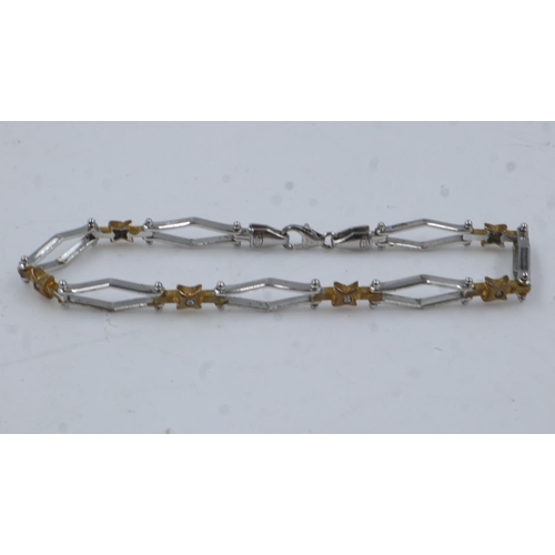 87 - 925 silver bracelet, L: 17 cm. UK P&P Group 0 (£6+VAT for the first lot and £1+VAT for subsequent lo... 