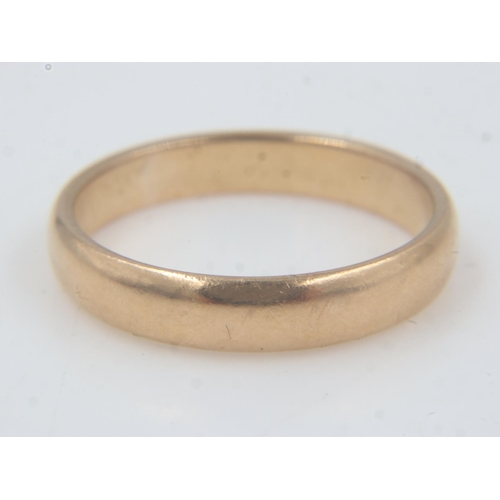 93 - 22ct gold band ring, slim profile, size K, 3.3g. UK P&P Group 0 (£6+VAT for the first lot and £1+VAT... 