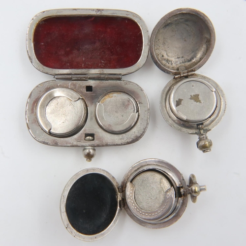 111 - Silver plated half and full sovereign case, with two further sprung sovereign cases (3). UK P&P Grou... 