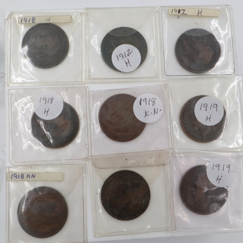 113 - Quantity of pennies, 1919, 1918 and 1912, including Heaton Mint examples. UK P&P Group 1 (£16+VAT fo... 