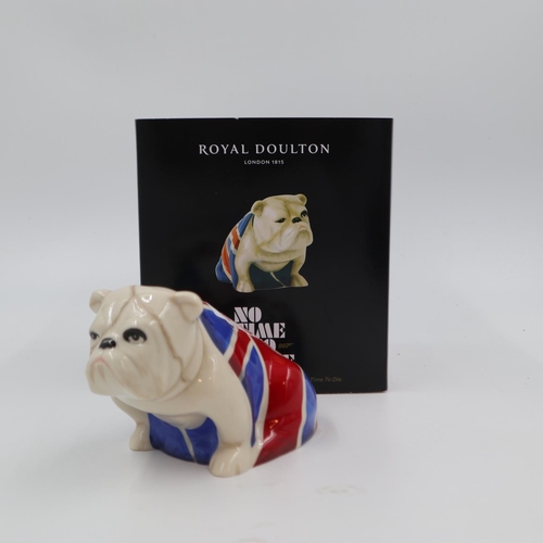 279 - Royal Doulton boxed James Bong bulldog, No Time to Die, no cracks or chips, H: 10 cm. UK P&P Group 1... 