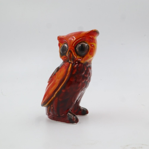 286 - Anita Harris owl, signed in gold, no cracks or chips, H: 11 cm. UK P&P Group 1 (£16+VAT for the firs... 