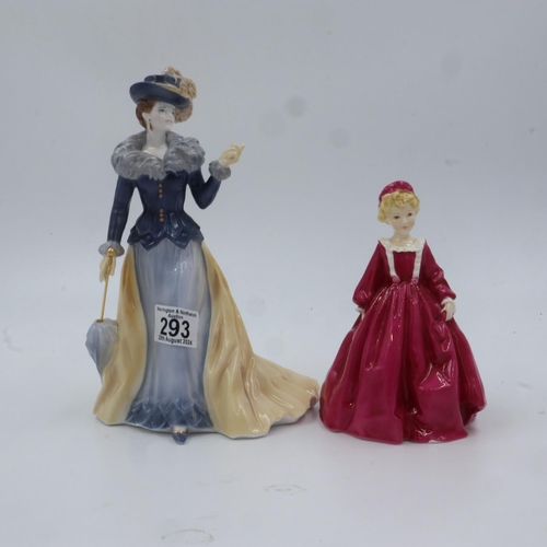 293 - Two Royal Worcester figurines, Elizabeth and Grandmothers Dress. UK P&P Group 2 (£20+VAT for the fir... 