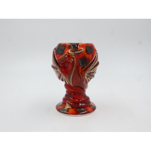 310 - Anita Harris dragon goblet, signed in gold, no cracks or chips, H: 14 cm. UK P&P Group 1 (£16+VAT fo... 