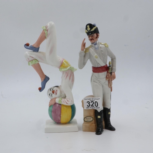 320 - Two Royal Doulton character figures 'Morning Ma'am' HN2895 and 'Tumbling' HN3283. UK P&P Group 3 (£3... 