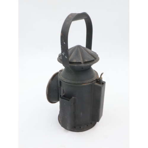 339 - Vintage railway guards lamp, Wakefields 1943 Birmingham, military stamp, H: 32cm. UK P&P Group 3 (£3... 