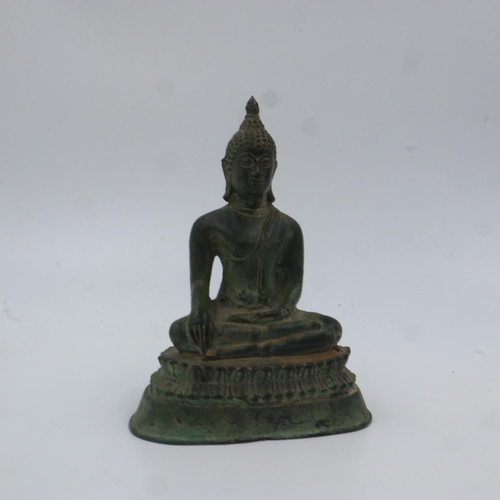 341 - 19th century South East Asian bronze Buddha, H: 17 cm. UK P&P Group 2 (£20+VAT for the first lot and... 