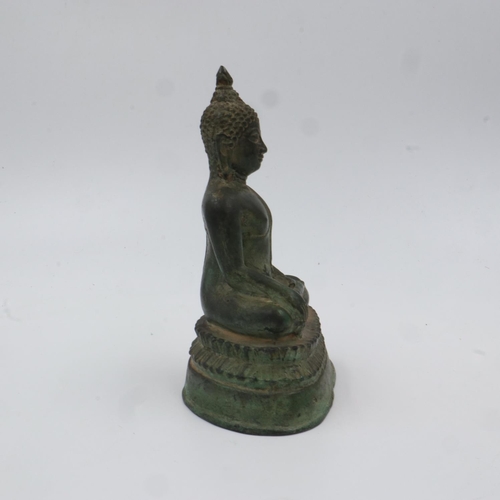 341 - 19th century South East Asian bronze Buddha, H: 17 cm. UK P&P Group 2 (£20+VAT for the first lot and... 