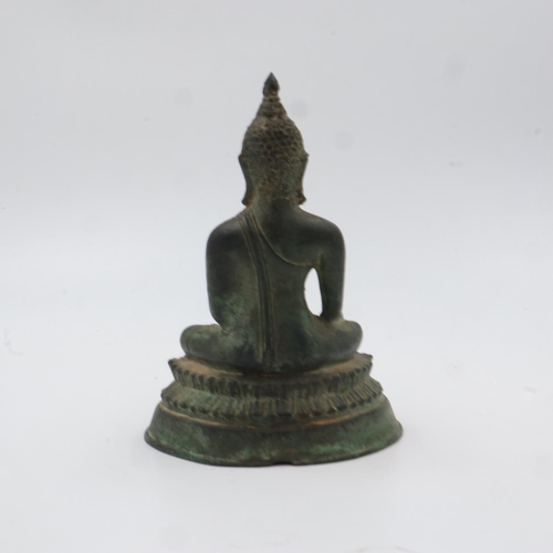 341 - 19th century South East Asian bronze Buddha, H: 17 cm. UK P&P Group 2 (£20+VAT for the first lot and... 