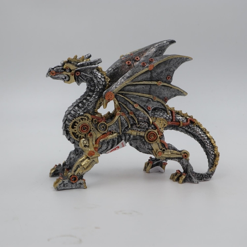 361 - Steam Punk style dragon, H: 16 cm. UK P&P Group 2 (£20+VAT for the first lot and £4+VAT for subseque... 