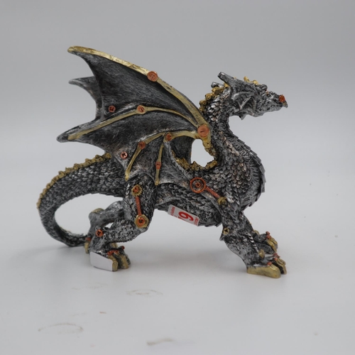 361 - Steam Punk style dragon, H: 16 cm. UK P&P Group 2 (£20+VAT for the first lot and £4+VAT for subseque... 