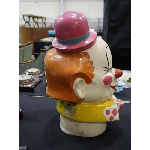 362 - AHBS Inc 1971 Beverley Hills California large fair ground clowns head helium balloon inflator, inter... 