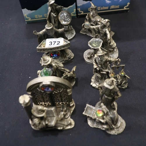 372 - The Tudor Mint 'Myth and Magic' figures x 8. Some boxed. UK P&P Group 3 (£30+VAT for the first lot a... 