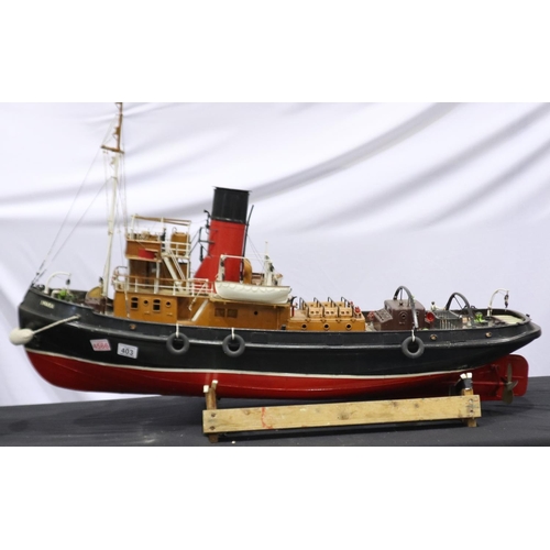 403 - Caldercraft Harbour tug boat, Imara, twin electric motors and propellers, plus radio control, requir... 