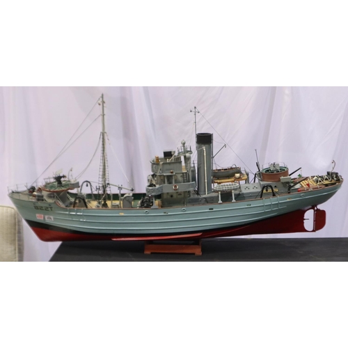 406 - Mountfleet Models, Sir Lancelot, minesweeper, electric motor and radio control, requires battery, tr... 