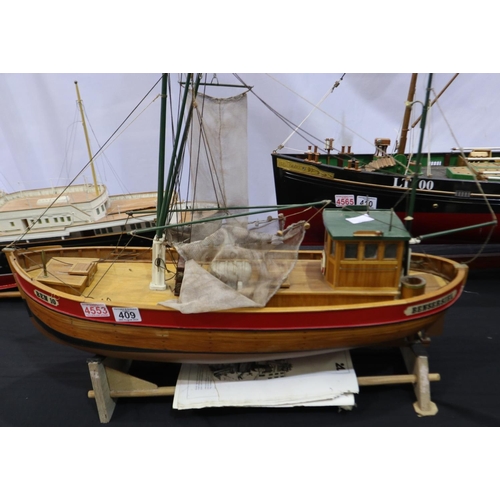 409 - Artesania Latina model of a North Sea prawn and shellfish fishing boat, excellent build and finish, ... 