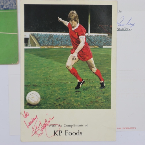 2013 - Collection of Liverpool Football Club memorabilia to include signed pictures, books, pin badge etc. ... 