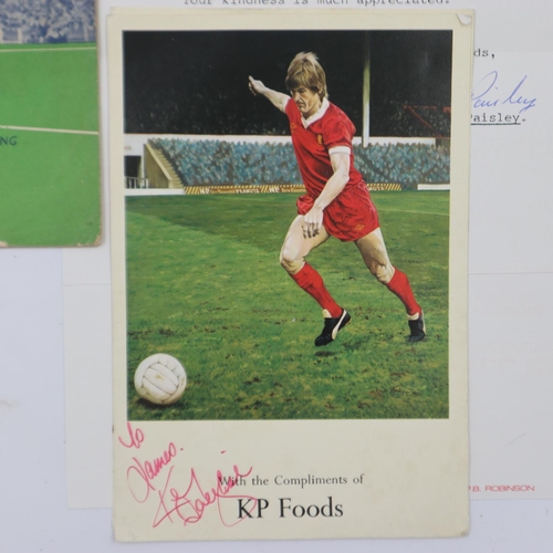 2013 - Collection of Liverpool Football Club memorabilia to include signed pictures, books, pin badge etc. ... 