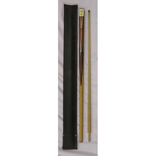 2023 - Soft case two piece snooker cue by Peradon & Fletcher Ltd England. UK P&P Group 3 (£30+VAT for the f... 