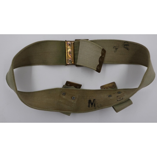 2059 - WWI British 1908 pattern webbing belt. UK P&P Group 1 (£16+VAT for the first lot and £2+VAT for subs... 