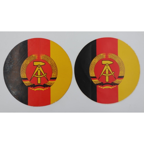 2060 - Pair of Original East German DDR NVA Military Vehicle Door Badges. Fitted to all military vehicles i... 