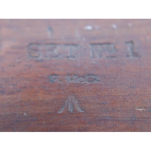 2085 - Set No1 Engine Divided rulers, No1 A-E, marked F McC and stamped with broad arrow in wooden case. UK... 