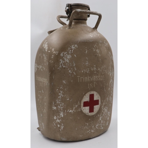 2100 - WWII German Afrika Korps medics 18 litre backpack Trinkvasser (Drinking Water) container. UK P&P Gro... 