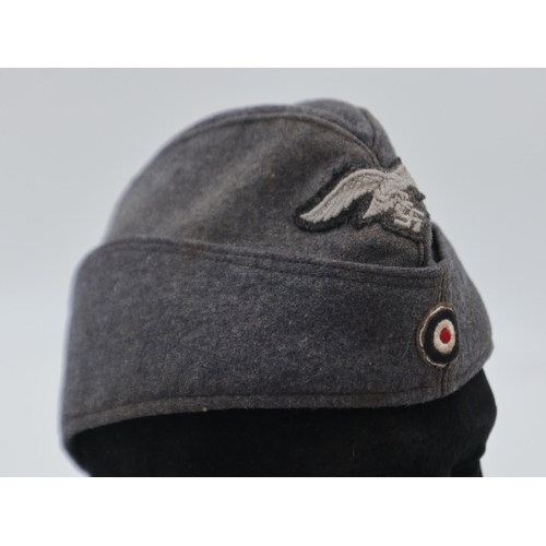 2101 - WWII German Luftwaffe Enlisted mans/Nco’s Side Cap. Private purchase as it has a better grade liner ... 