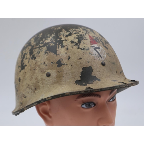 2110 - First Gulf War Desert Storm/Shield relic Iraqi M80 Helmet. This veteran bring back has the insignia ... 