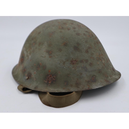 2112 - 1950s British Mk IV helmet, with liner. UK P&P Group 2 (£20+VAT for the first lot and £4+VAT for sub... 