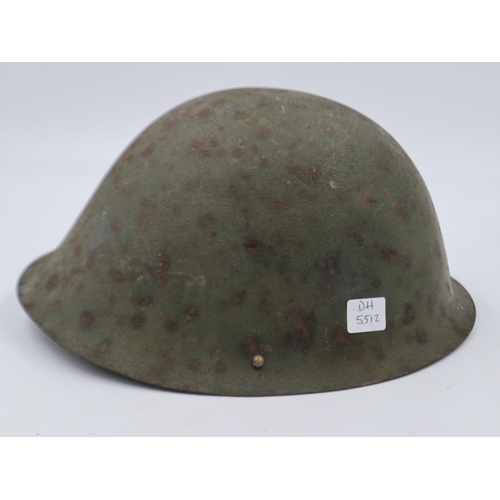 2112 - 1950s British Mk IV helmet, with liner. UK P&P Group 2 (£20+VAT for the first lot and £4+VAT for sub... 