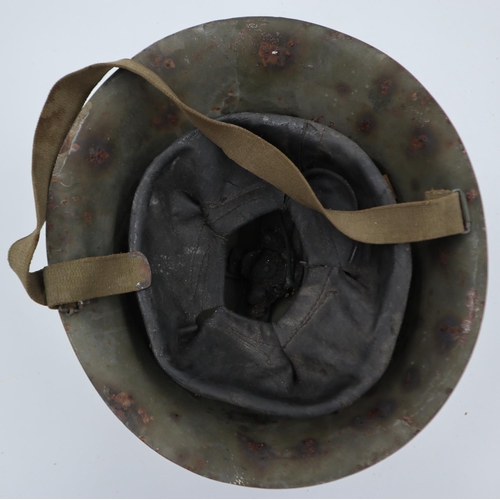 2112 - 1950s British Mk IV helmet, with liner. UK P&P Group 2 (£20+VAT for the first lot and £4+VAT for sub... 