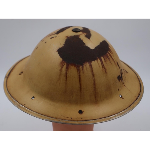 2113 - WWII South African helmet. The South Africans fought in North Africa alongside the British. Their he... 