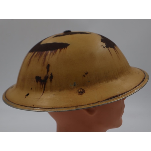 2113 - WWII South African helmet. The South Africans fought in North Africa alongside the British. Their he... 