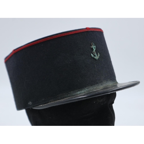 2116 - French Marines Kepi cap, circa 1960s. UK P&P Group 2 (£20+VAT for the first lot and £4+VAT for subse... 