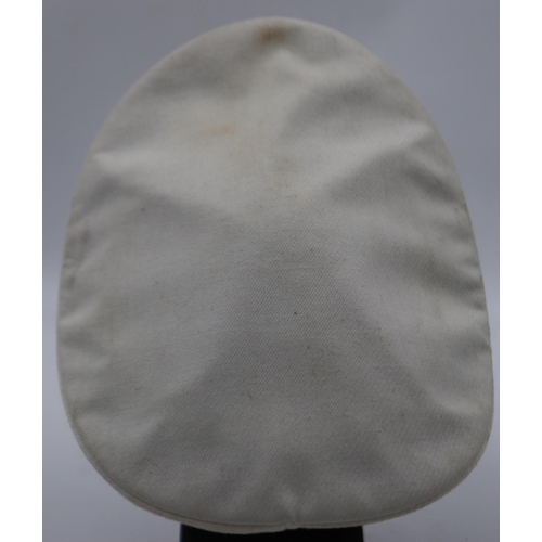 2119 - WWII Luftwaffe white-top officers visor cap. UK P&P Group 2 (£20+VAT for the first lot and £4+VAT fo... 