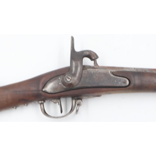 2138 - 18th century short rifle, formed from a reduced black-powder rifle, stock with marks, obsolete calib... 