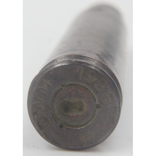 2144 - 1938 Dated Waffen SS 7.92 INERT Cartridge. DWM-Deutsh Waffen & Munitions Factory Berlin. UK P&P Grou... 