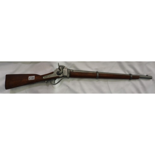 2145 - Replica Sharps M1853 American Civil War carbine. UK P&P Group 3 (£30+VAT for the first lot and £8+VA... 