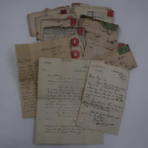 2155 - Collection of British WWI hand written letters, sent home from active service. UK P&P Group 1 (£16+V... 