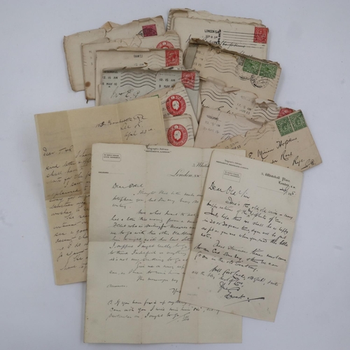 2155 - Collection of British WWI hand written letters, sent home from active service. UK P&P Group 1 (£16+V... 