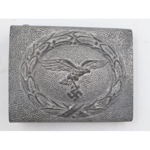 2160 - WWII mid-war period Luftwaffe alloy buckle. Maker: CTD (Christian T. Dicke). UK P&P Group 1 (£16+VAT... 