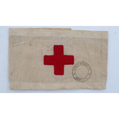 2165 - WWII British Stretcher Bearers Arm Band. UK P&P Group 1 (£16+VAT for the first lot and £2+VAT for su... 