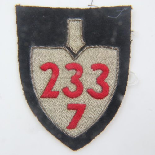 2171 - WWII German RAD Officers Bullion Gau Patch for district 233/7. UK P&P Group 1 (£16+VAT for the first... 