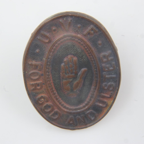 2180 - Circa 1912 Ulster Volunteer Force South Belfast Lapel Badge. Makers Marked. UK P&P Group 1 (£16+VAT ... 