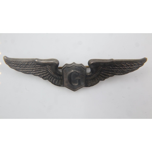 2185 - WWII USAAF Glider Pilots Wings. Text book example made by Firmin, London. UK P&P Group 1 (£16+VAT fo... 