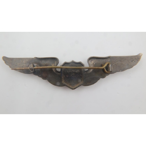 2185 - WWII USAAF Glider Pilots Wings. Text book example made by Firmin, London. UK P&P Group 1 (£16+VAT fo... 