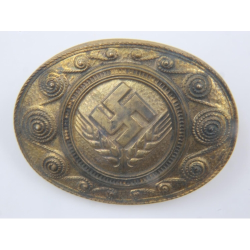 2195 - Third Reich RAD WJ Young Woman’s Corps Gold Grade Achievement brooch. UK P&P Group 1 (£16+VAT for th... 