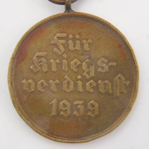 2204 - German Third Reich War Merit medal, awarded to civilians for their contributions to the war effort. ... 